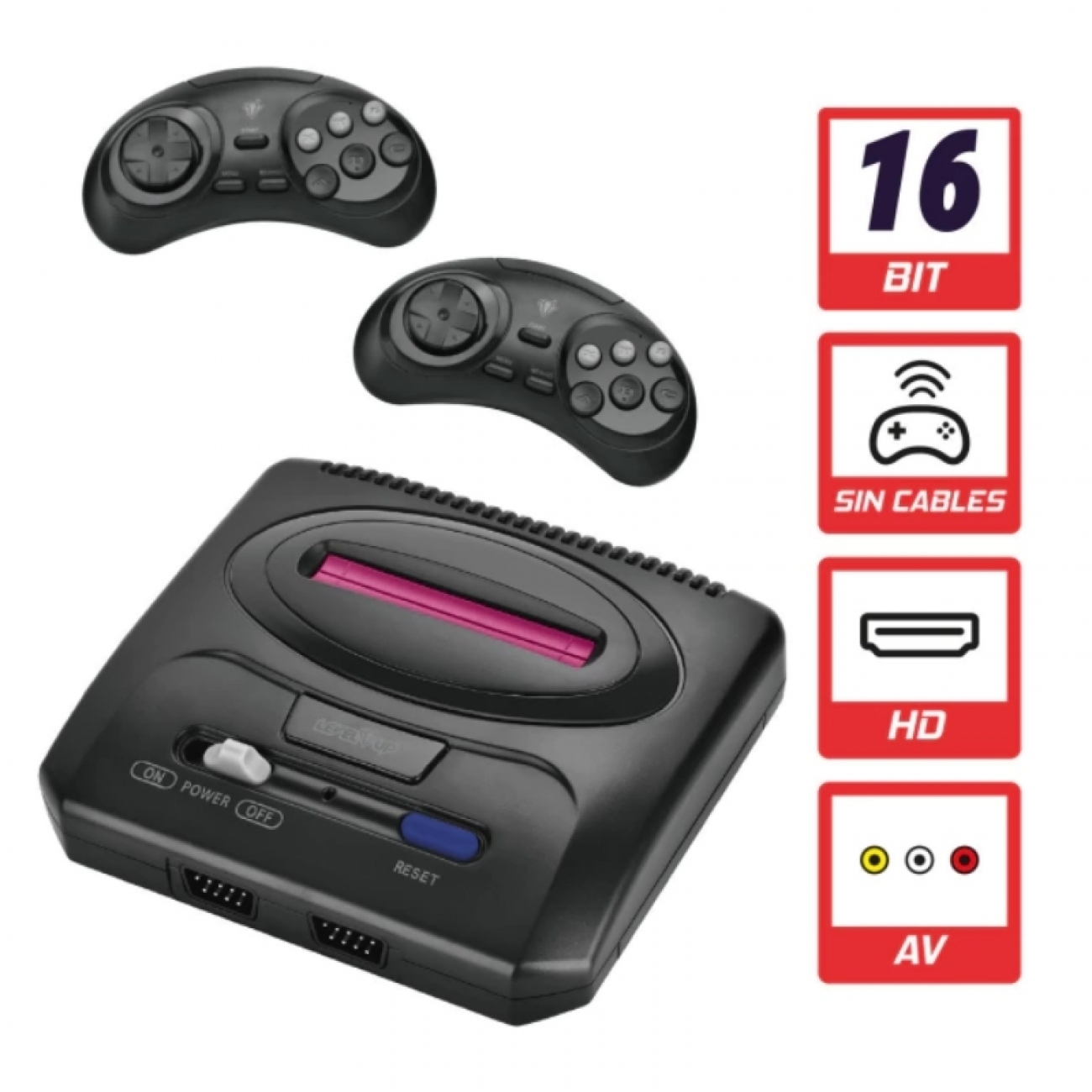 Imagen Consola Level Up Super Drive Mini Joysticks Inalambricos