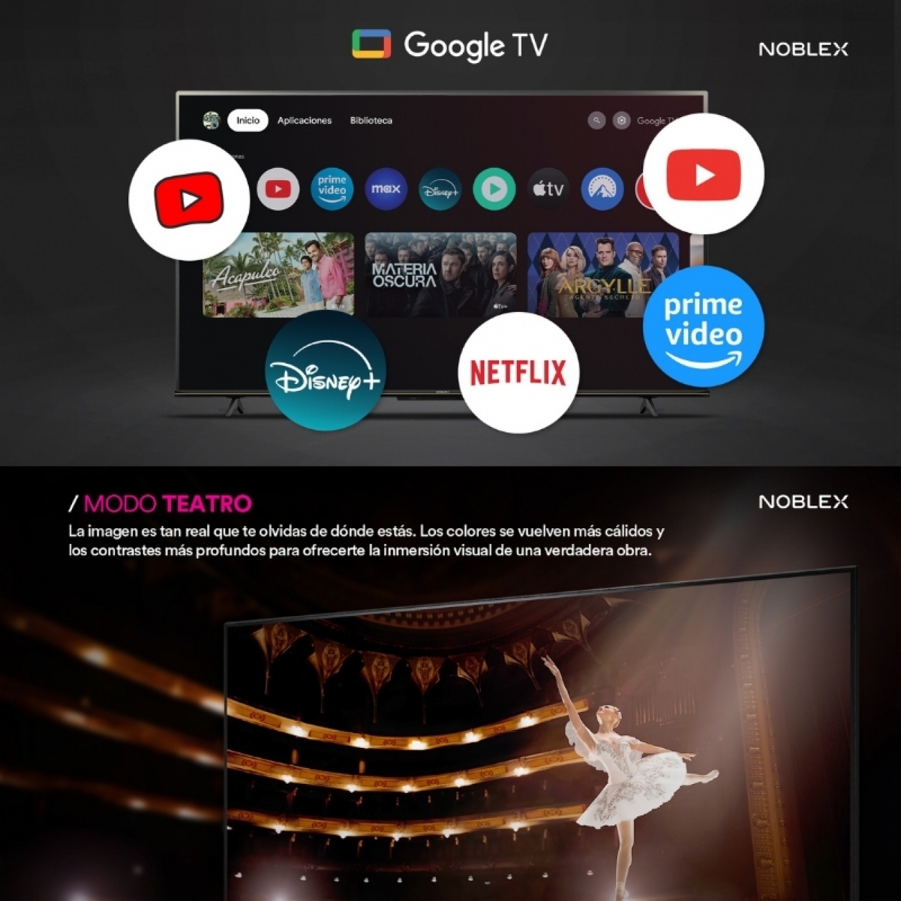 Imagen Smart TV 75" 4K UHD Noblex 91DV75X8580 HDMI USB