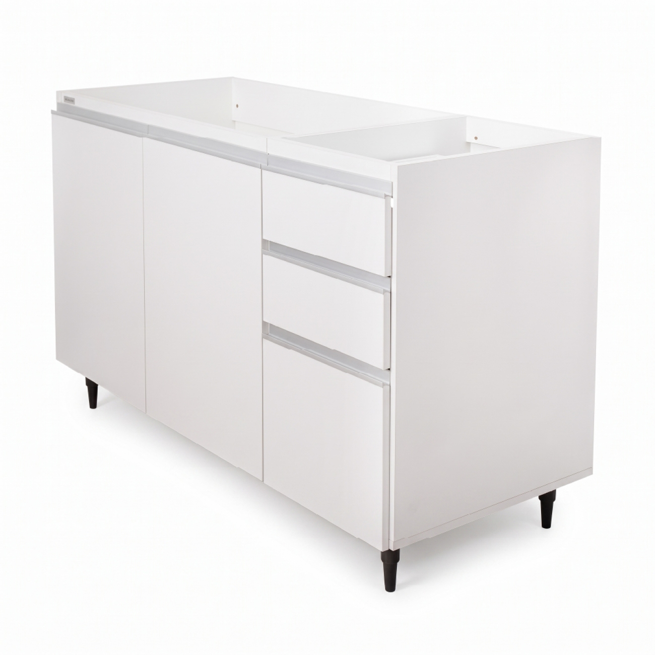 Imagen Bajo Mesada Platinum 3003-3 1&period;40 M 2 Ptas 3 Cajones Blanco