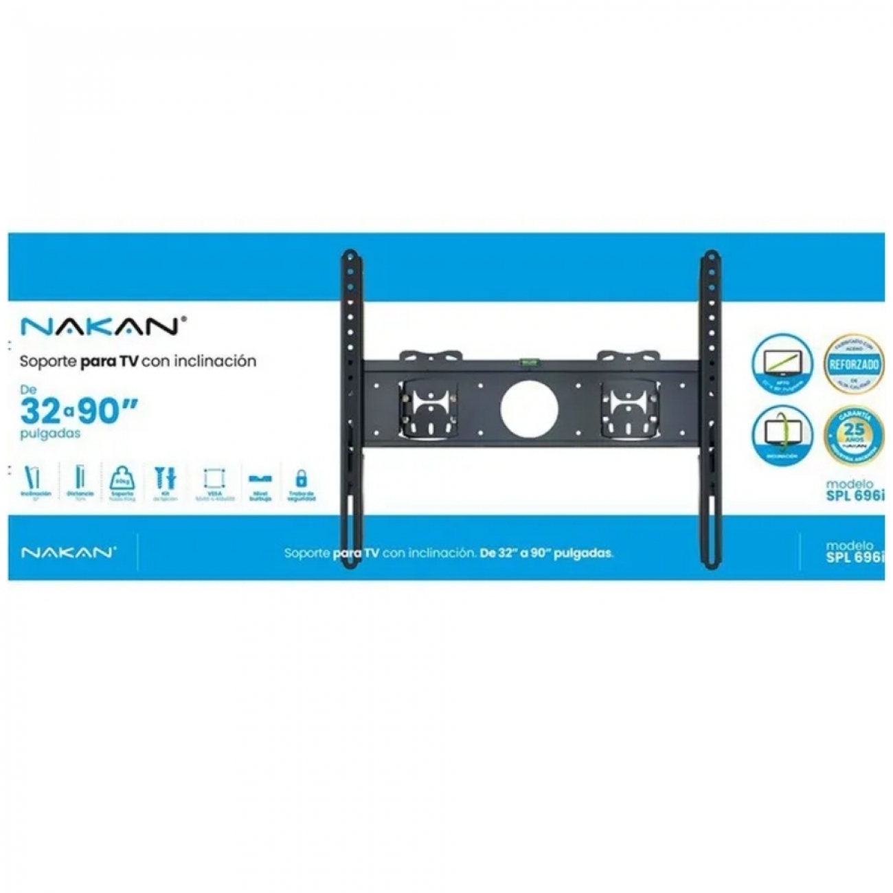 Imagen Soporte Para TV Nakan SPL-696I 32" a 90" Basculante 80Kg