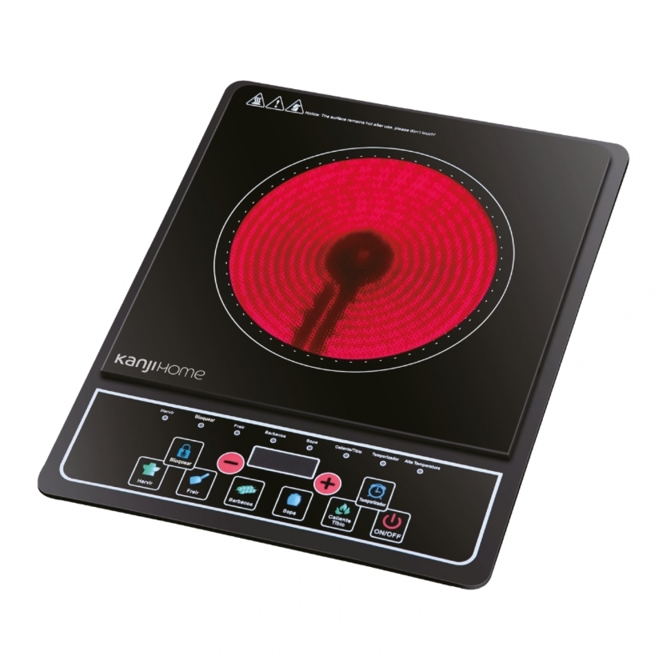 Imagen Anafe Vitroceramica Kanji 2000W Display Digital Portable